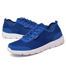 将图片加载到图库查看器，Unisex Summer Sneakers Breathable Casual Shoes Couple Fashion Lace Up Mens Mesh Flats Comfortable Walking Footwear Fashion New Lightweight Casual  Sneakers
