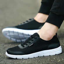 将图片加载到图库查看器，Unisex Summer Sneakers Breathable Casual Shoes Couple Fashion Lace Up Mens Mesh Flats Comfortable Walking Footwear Fashion New Lightweight Casual  Sneakers
