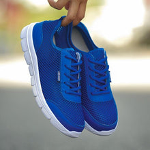 将图片加载到图库查看器，Unisex Summer Sneakers Breathable Casual Shoes Couple Fashion Lace Up Mens Mesh Flats Comfortable Walking Footwear Fashion New Lightweight Casual  Sneakers
