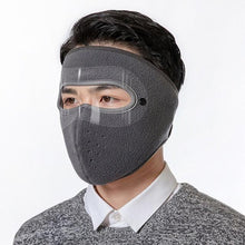 将图片加载到图库查看器，Unisex Winter Warm Mask Face Shield Cycling Caps for Outdoor Fishing Breathable Mask with HD Anti-fog Goggles Fleece Warm Scarf Sport Bandana Scarf Fishing Cycling Hiking Face Cover Neck Balaclava Neck Gaiter Warmer Face Mask

