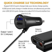 Load image into Gallery viewer, Universal 4 Ports USB Car Charger
