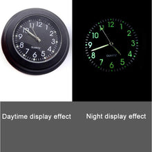 将图片加载到图库查看器，Universal 7/8" Waterproof Chrome Motorcycle Bike Handlebar Mount Quartz Clock Motorcycle Handlebar Clock, Motorcycle Modification Handlebar Mount Waterproof Quartz Clock Watch Accessories Watch Aluminum Luminous Clock Moto Black
