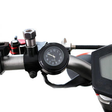 将图片加载到图库查看器，Universal 7/8" Waterproof Chrome Motorcycle Bike Handlebar Mount Quartz Clock Motorcycle Handlebar Clock, Motorcycle Modification Handlebar Mount Waterproof Quartz Clock Watch Accessories Watch Aluminum Luminous Clock Moto Black
