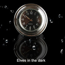 将图片加载到图库查看器，Universal 7/8" Waterproof Chrome Motorcycle Bike Handlebar Mount Quartz Clock Motorcycle Handlebar Clock, Motorcycle Modification Handlebar Mount Waterproof Quartz Clock Watch Accessories Watch Aluminum Luminous Clock Moto Black
