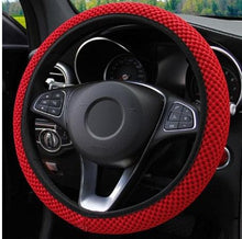 将图片加载到图库查看器，Universal Car Steering Wheel Cover Leather Car steering sleeve Car Accessories Auto Steering-Wheel covers Auto Upholstery Steering Wheel Cover Non-Slip Car Wheel Cover Protector Breathable Microfiber Universal Wheel Cover Wear-resistant Anti-slip Cover
