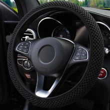将图片加载到图库查看器，Universal Car Steering Wheel Cover Leather Car steering sleeve Car Accessories Auto Steering-Wheel covers Auto Upholstery Steering Wheel Cover Non-Slip Car Wheel Cover Protector Breathable Microfiber Universal Wheel Cover Wear-resistant Anti-slip Cover
