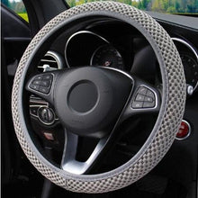 将图片加载到图库查看器，Universal Car Steering Wheel Cover Leather Car steering sleeve Car Accessories Auto Steering-Wheel covers Auto Upholstery Steering Wheel Cover Non-Slip Car Wheel Cover Protector Breathable Microfiber Universal Wheel Cover Wear-resistant Anti-slip Cover
