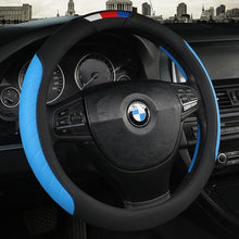 将图片加载到图库查看器，Universal Car Steering Wheel Cover Leather Car steering sleeve Car Accessories Auto Steering-Wheel covers Auto Upholstery Steering Wheel Cover Non-Slip Car Wheel Cover Protector Breathable Microfiber Universal Wheel Cover Wear-resistant Anti-slip Cover
