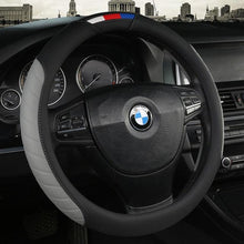 将图片加载到图库查看器，Universal Car Steering Wheel Cover Leather Car steering sleeve Car Accessories Auto Steering-Wheel covers Auto Upholstery Steering Wheel Cover Non-Slip Car Wheel Cover Protector Breathable Microfiber Universal Wheel Cover Wear-resistant Anti-slip Cover
