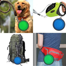 Load image into Gallery viewer, Universal Colorful Collapsible Silicone Dog Food Water Bowl Foldable Cup Dish For Pet Portable Travel Bowl For Dog
