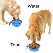 Load image into Gallery viewer, Universal Colorful Collapsible Silicone Dog Food Water Bowl Foldable Cup Dish For Pet Portable Travel Bowl For Dog

