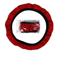 将图片加载到图库查看器，Universal Ice Silk Steering Wheel Cover Wear-resistant Anti-slip Car Accessories Microfiber Breathable Ice Silk Steering Wheel Cover Gear Handbrake Breathable Anti-Slip Warm  Steering Wheel Cover Winter Cool Summer Cover Interior
