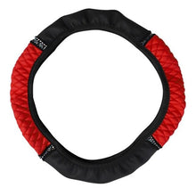 将图片加载到图库查看器，Universal PU Leather Bling Car Steering Wheel Cover Diamond Leather Steering Wheel Cover with Bling Crystal Rhinestones Steering Wheel for Women Girls, Universal Fit Rhinestone Steering Wheel Cover Case Auto Interior Decor 37-38cm
