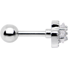 Load image into Gallery viewer, 16G 1/4 Clear Star CZ Gem Bow Tie Cartilage Tragus Earring
