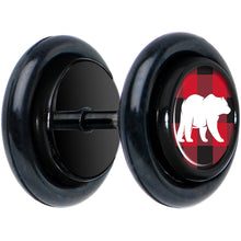将图片加载到图库查看器，Red Black Plaid Polar Bear Black Cheater Plug Set
