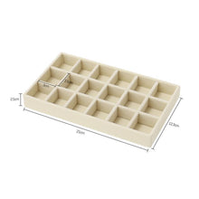 Load image into Gallery viewer, Upgrade Velvet Jewelry Storage Box Necklace Stackable Display Tray Bracelet Earring Organizers Handicrafts Drawer Box Grey Stackable Jewelry Inserts Compartments Velvet Display Storage Box for Necklace
