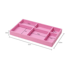 Load image into Gallery viewer, Upgrade Velvet Jewelry Storage Box Necklace Stackable Display Tray Bracelet Earring Organizers Handicrafts Drawer Box Grey Stackable Jewelry Inserts Compartments Velvet Display Storage Box for Necklace
