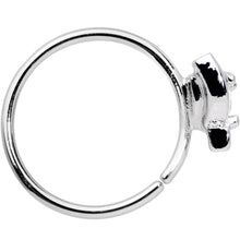 Load image into Gallery viewer, 20G 3/8 Clear Gem Pronged Seamless Circular Ring
