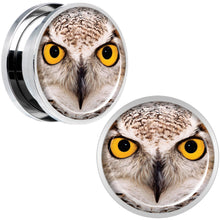 Load image into Gallery viewer, Full Color Owl Steel Screw Fit Plug Set 18mm

