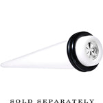 Load image into Gallery viewer, Acrylic Silver Flashy Tire Rim Taper 2G to 20mm
