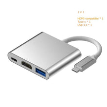 将图片加载到图库查看器，USB C to HDMI 4K VGA Adapter Compatible VGA USB C 3.0 Hub Adapter Charging Power PD Port Compatible For TV Laptop Projector
