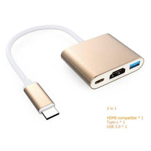将图片加载到图库查看器，USB C to HDMI 4K VGA Adapter Compatible VGA USB C 3.0 Hub Adapter Charging Power PD Port Compatible For TV Laptop Projector
