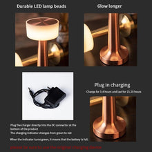Load image into Gallery viewer, USB Dimming Bar Desk Lamp Hotel Coffee Shop Wireless Charging Touch Bedroom Bedside LED Restaurant Table Lights Art Night Light Decorative Table Lamp Cute Study Lamps for Bedroom Décor
