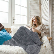 Load image into Gallery viewer, USB Heated Blanket Poncho Shawl Wrap Throw with Zipper Washable

