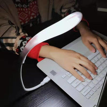 将图片加载到图库查看器，USB LED Read Study Work Desk Plug-in Light Lamp Touch Telescopic Portable Foldable Light Night Light Eye Protection Desk Light Decorative Table Lamp Cute Study Lamps for Bedroom Décor
