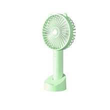 Load image into Gallery viewer, USB Mini Handheld Fan Cooler Portable Small Charging Fan Mini Silent Charging Desk Dormitory Office Student Gifts Long Personal Small Desk Fan with Base, Lightweight Rechargeable USB Handheld Fan
