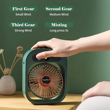 Load image into Gallery viewer, USB Rechargeable Desktop Spray Fan
