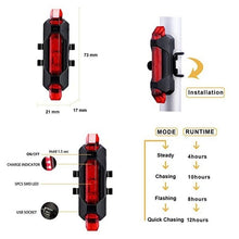 将图片加载到图库查看器，USB Rechargeable Waterproof Mountain Bike Lamp Warning Cycling Taillight Bike LED Headlight Tail Light Ultra Bright Bicycle LED Safety Light Waterproof Cycling Taillight For Electric Scooter
