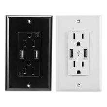 将图片加载到图库查看器，USB Wall Outlet Dual 2.4A USB Wall Charger

