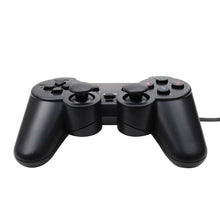 将图片加载到图库查看器，USB Wired Controller Gamepad For Computer Laptop Joystick Black Vibration PC Game Joystick Double Vibration Feedback Motors Fit for PC Computer
