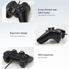 将图片加载到图库查看器，USB Wired Controller Gamepad For Computer Laptop Joystick Black Vibration PC Game Joystick Double Vibration Feedback Motors Fit for PC Computer
