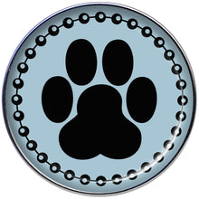 Load image into Gallery viewer, 16G Black on Blue Paw Print Tragus Cartilage Earring
