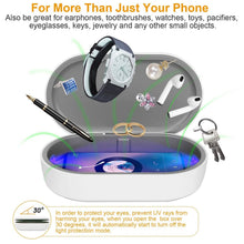 Load image into Gallery viewer, UV Light Sanitizer Box Portable 10w Phone Wireless Charging Disinfection Lamp
