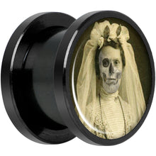 将图片加载到图库查看器，Undead Bride and Groom Halloween Black Anodized Plug Set 1/2
