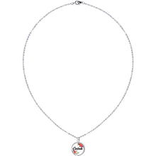 Load image into Gallery viewer, Custom Floral Personalized Name Silver Plated Chain Necklace
