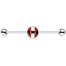 Load image into Gallery viewer, 14G Christmas Santa Suit Industrial Barbell 37mm
