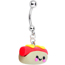Load image into Gallery viewer, Handcrafted Happy Hot Dog Dangle Belly Ring
