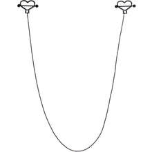 将图片加载到图库查看器，Black Anodized Heart to Heart Dangle Nipple Chain
