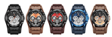 Load image into Gallery viewer, Men's Leather Waterproof Watch With Chronometers And Fluorescent Hands Excellent Design Perfect Gift
