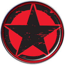 Load image into Gallery viewer, 16G 1/4 Black Red Distressed Star Tragus Cartilage Earring
