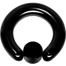 Load image into Gallery viewer, 4G 9/16 White Faux Opal 7mm Disc Black IP BCR Captive Ring
