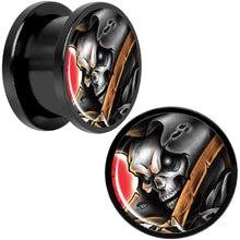 Load image into Gallery viewer, Wake the Dead Grim Reaper Halloween Black Anodized Plug Set 5mm to 16mm
