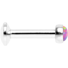 将图片加载到图库查看器，1/4 Pink Synthetic Opal Internally Threaded Daith Cartilage Tragus
