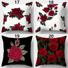 Load image into Gallery viewer, Valentines Day Red Heart And Flowers Pillow Cover Decorative Cushion Case Home Decor Sofa Couch Bedroom Car Flower Pillow Covers Love Pillow Covers Decorative Linen Square Throw Pillow Covers Couple Cushion Cases Home Decor for Sofa Bedroom Car  45x45cm
