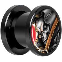 Load image into Gallery viewer, Wake the Dead Grim Reaper Halloween Black Anodized Plug Set 5mm to 16mm
