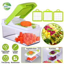 Load image into Gallery viewer, Vegetable Slicer Set with 3 Blades Stainless Steel Food Chopper
